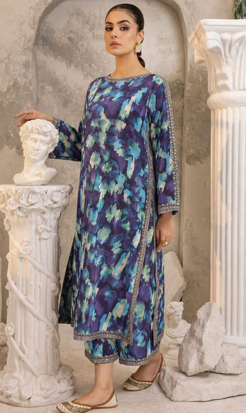 2-PIECE DIGITAL Pure Lawn Allover same shirt and same trousers